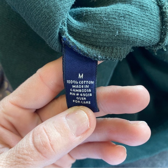 Consensus Sportswear Fishermans Sweater Sz M Hntr Green Quarter Zip Ribbed Knit - Picture 8 of 8